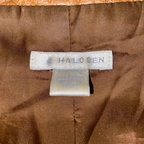Halogen Brown Leather Jacket - Picture 5 of 7